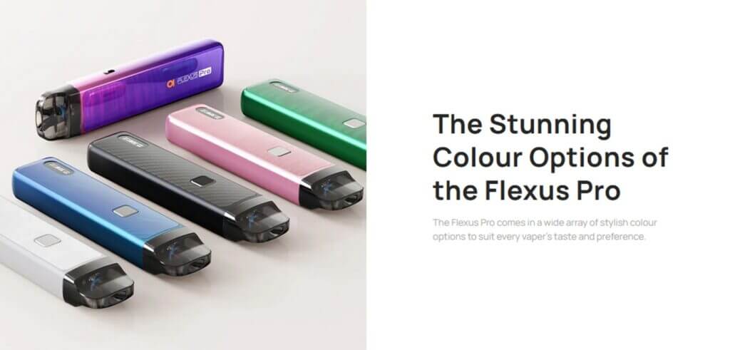 Flexus Pro vape kit available colours