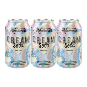 Rebelicious 15mg CBD Cream Soda Sparkling Soft Drinks at SteelFogg UK Ltd