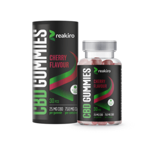 Reakiro 750mg Full Spectrum CBD Cherry Vegan Gummies